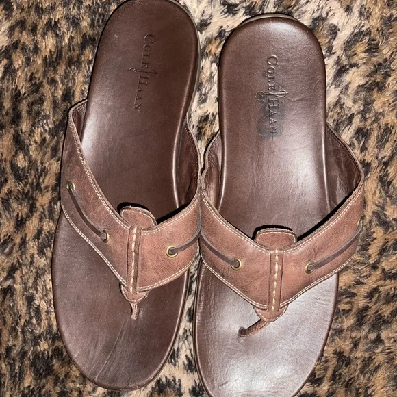Cole Haan | Shoes | Cole Haan Mens Leather Sandals Size 2  display picture 2